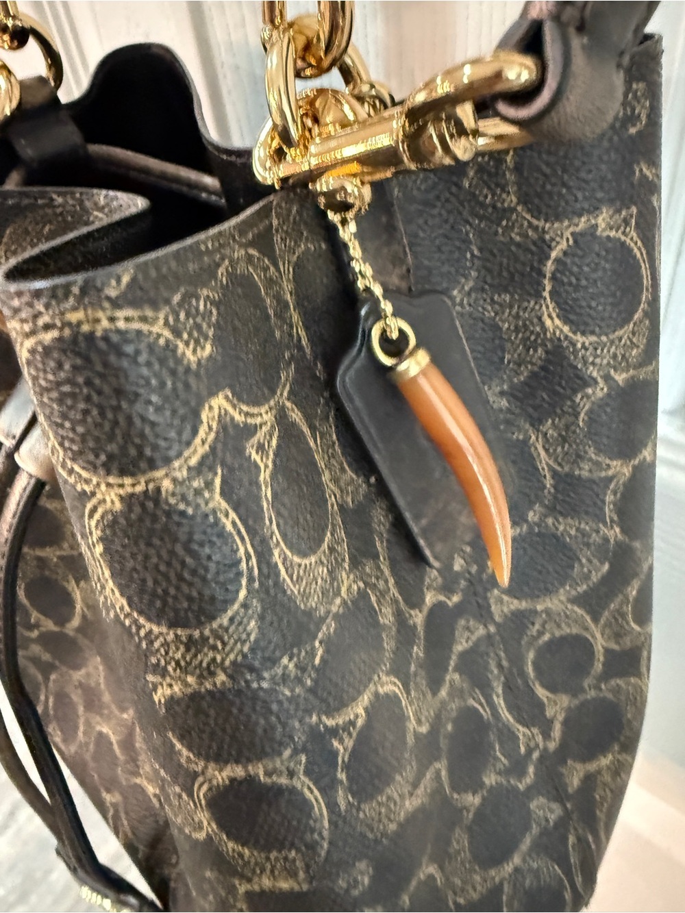 Coach Rowan Bucket Bag Signature Drawstring Bucket Crossbody NWOT - Picture 5 of 14